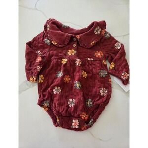 Little co baby girl romper 3‎ mos